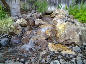 small pondless waterfall